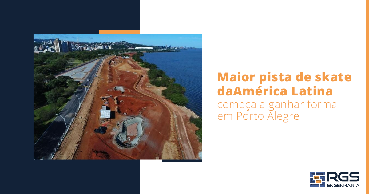 Maior pista de skate da América Latina começa a ganhar forma em Porto Alegre
