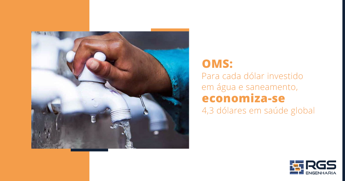 OMS: Para cada dólar investido em água e saneamento, economiza-se 4,3 dólares em saúde global